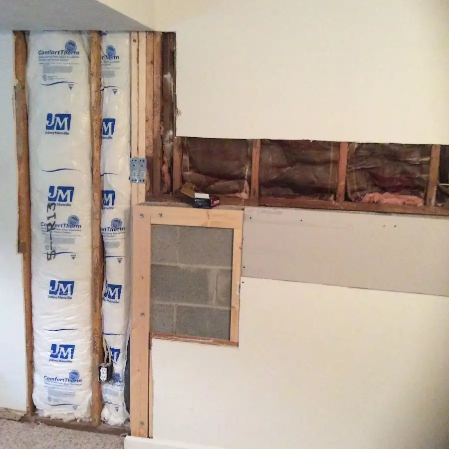 Wall insulation replacement during Contents Cleaning & Restoration in Davenport